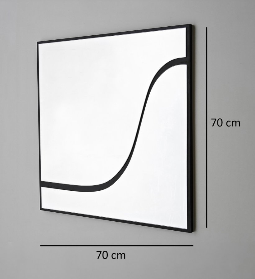 NORDVÄRK Abstrakt speil, svart