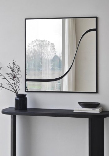 NORDVÄRK Abstrakt speil, svart