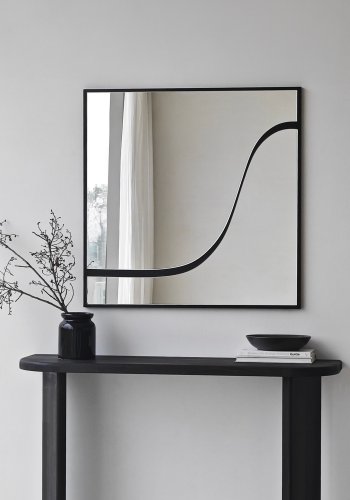 NORDVÄRK Abstrakt speil, svart