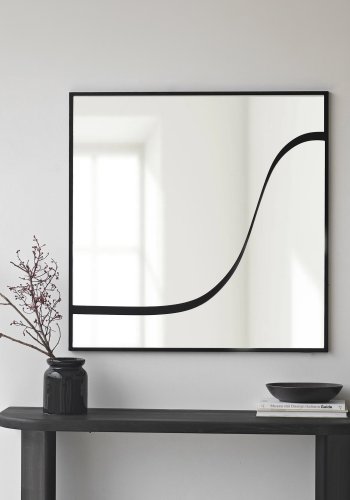 NORDVÄRK Abstrakt speil, svart