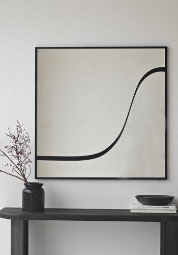 NORDVÄRK Abstrakt speil, svart