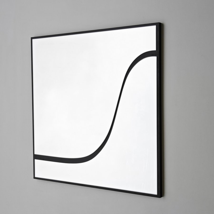 NORDVÄRK Abstrakt speil, svart