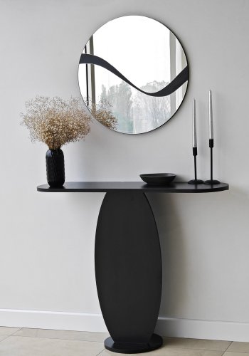 NORDVÄRK Abstrakt speil, svart