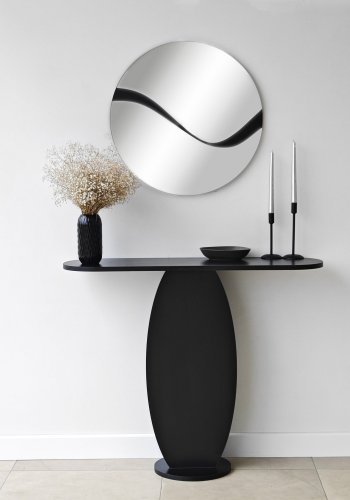 NORDVÄRK Abstrakt speil, svart