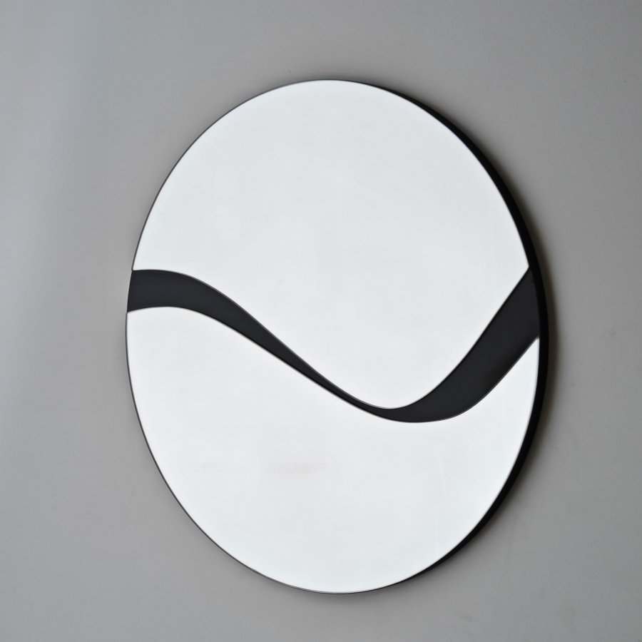 NORDVÄRK Abstrakt speil, svart