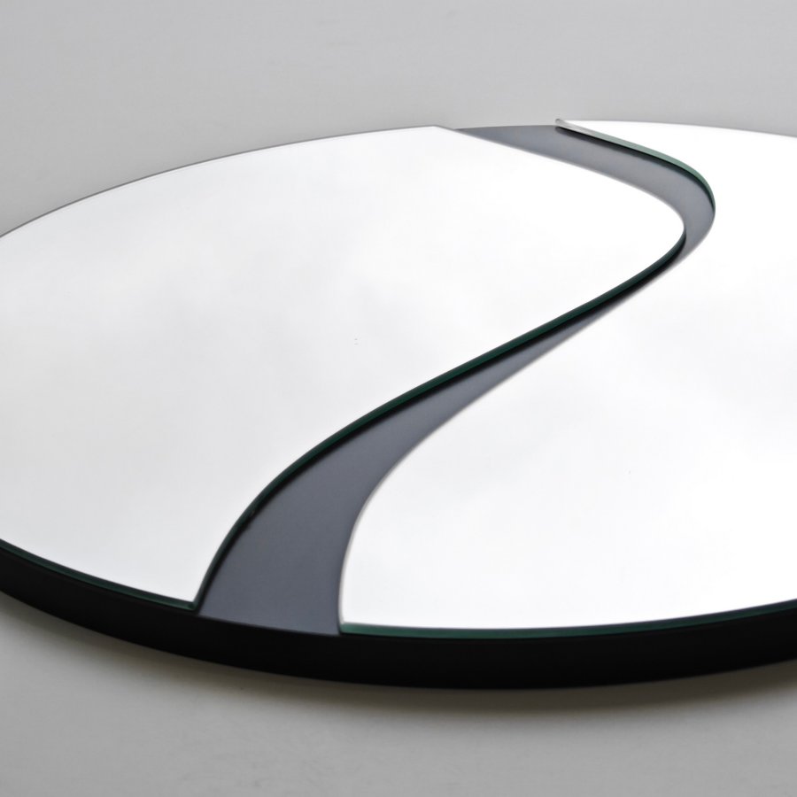 NORDVÄRK Abstrakt speil, svart