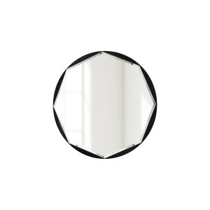 NORDVÄRK Stella vgspejl, ottekantet - spejlglas og sort melamin (60)