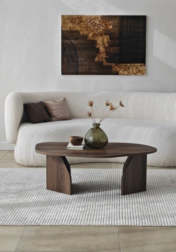 NORDVRK Rock sofabord, organisk - valnd melamin (100x60)