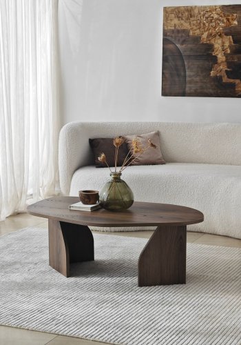 NORDVRK Rock sofabord, organisk - valnd melamin (100x60)