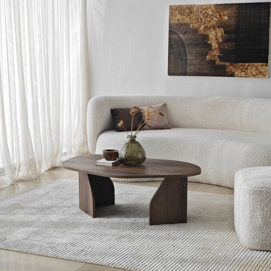 NORDVRK Rock sofabord, organisk - valnd melamin (100x60)