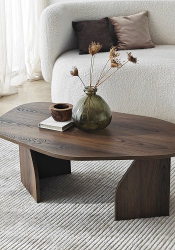 NORDVRK Rock sofabord, organisk - valnd melamin (100x60)