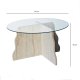 NORDV�RK Butterfly - Travertin, Transparent soffbord