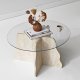 NORDV�RK Butterfly - Travertin, Transparent soffbord