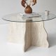 NORDV�RK Butterfly - Travertin, Transparent soffbord