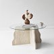 NORDV�RK Butterfly - Travertin, Transparent soffbord
