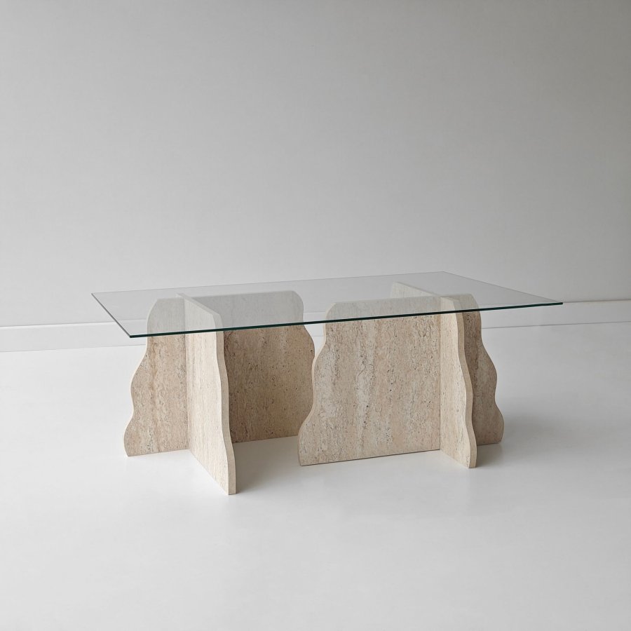 NORDV�RK Canyon � Travertin, Transparent soffbord