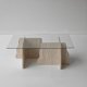 NORDV�RK Canyon � Travertin, Transparent soffbord