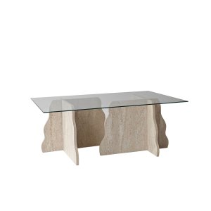 NORDV�RK Canyon � Travertin, Transparent soffbord