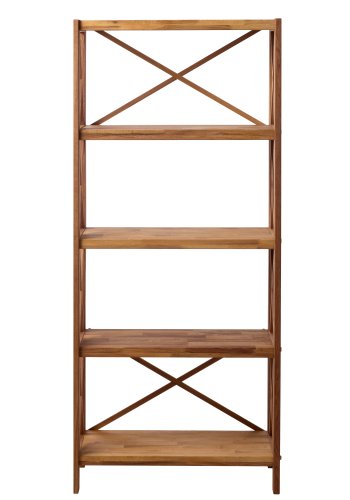  X-reol, m. 5 hyller - naturlig eik (H:161)