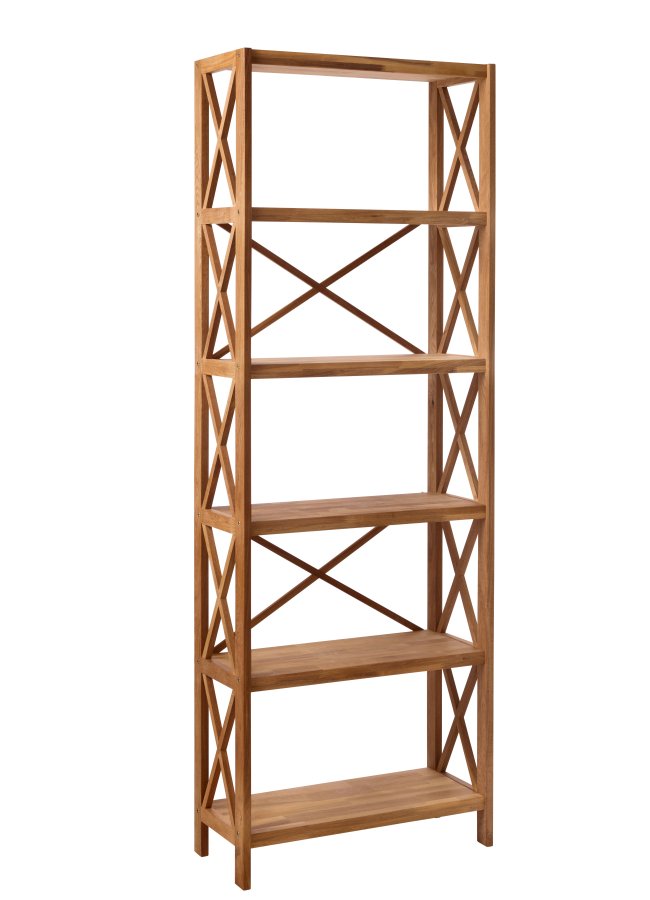  X-reol, m. 6 hylder - natur eg (H:198)