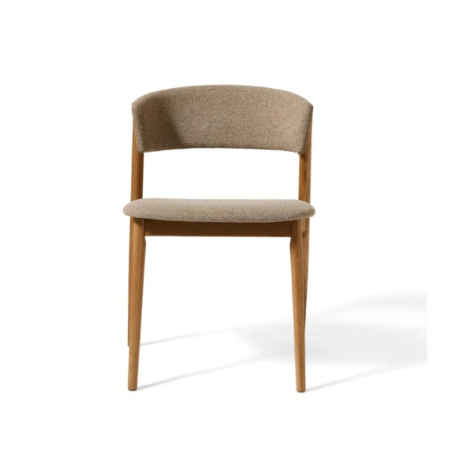 Revere spisebordsstol - natur melange stof og natur egetr�