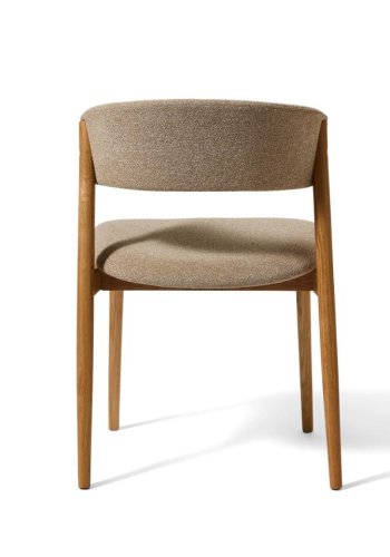 Revere spisebordsstol - natur melange stof og natur egetr�