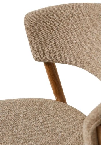 Revere spisebordsstol - natur melange stof og natur egetr�