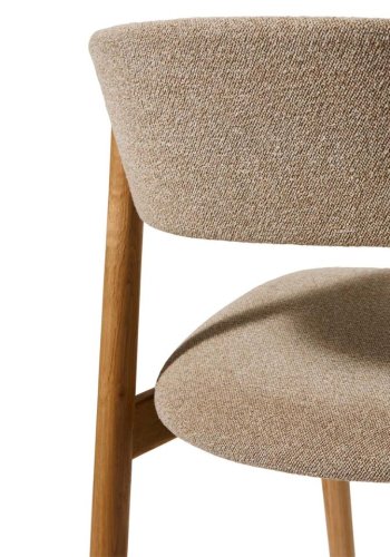 Revere spisebordsstol - natur melange stof og natur egetr�