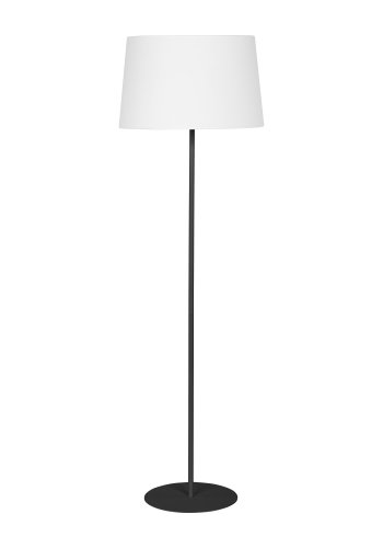 TK Maja gulvlampe - hvitt stoff og sort metall