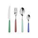 BROSTE COPENHAGEN Marstal bestikk - rustfritt stl og flerfarget plast (sett med 8)