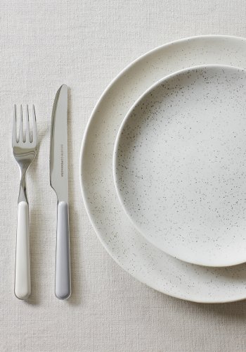 BROSTE COPENHAGEN Marstal bestikk - rustfritt stl og grtoner plast (sett med 8)