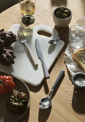 BROSTE COPENHAGEN Marstal bestikk - rustfritt stl og grtoner plast (sett med 8)