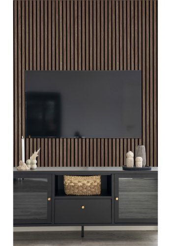 HOUSE NORDIC akustikkpanel - brun valnttutseende trefiner (2400x600x22mm)