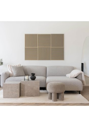 HOUSE NORDIC akustikkpanel - naturlig eikefiner (520x520x22mm)