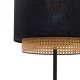 TK Boho gulvlampe - natur rattan og sort stof/stl