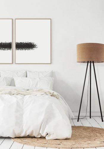 TK Jute gulvlampe - natur jute og sort metal