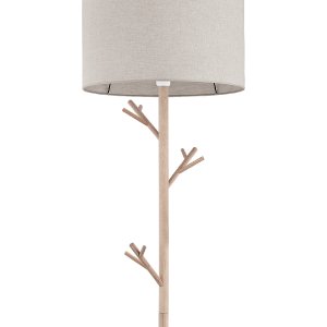 TK Albero gulvlampe - beige hr, natur fyrretr og hvid stl