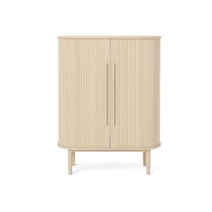 Meta skab, m. 2 skydel�ger og 2 hylder - hvidpigmenteret egetr�sfin�r og eg (H:118)