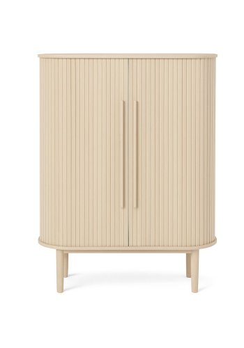 Meta skab, m. 2 skydel�ger og 2 hylder - hvidpigmenteret egetr�sfin�r og eg (H:118)