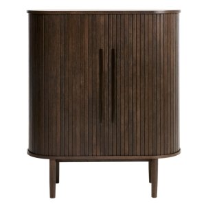 Meta skab, m. 2 skydel�ger og 2 hylder - m�rk expresso egetr�sfin�r og eg (H:118)