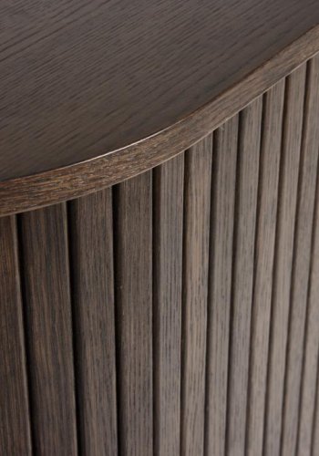 Meta skab, m. 2 skydel�ger og 2 hylder - m�rk expresso egetr�sfin�r og eg (H:118)