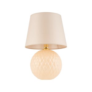 TK Santana bordslampa - naturtyg och svart glas
