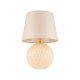 TK Santana bordlampe - naturstoff og sort glass