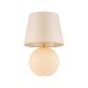 TK Santana bordlampe - naturstoff og sort glass