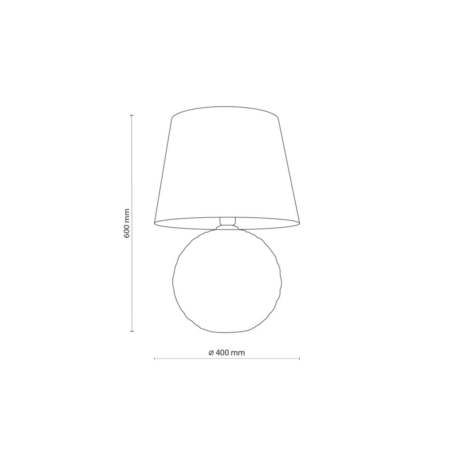 TK Santana bordlampe - naturstoff og sort glass