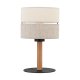 TK Eco bordlampe, rund - naturstoff, furu og sort metall