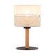 TK Eco bordlampe, rund - naturstoff, furu og sort metall
