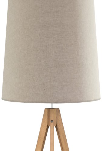 TK Walz gulvlampe - naturlig linstoff og naturlig tre