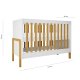 Victor sprinkelseng for baby, uten madrass - hvit laminat og naturlig eik (120x60)