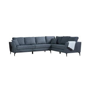 NORDVÄRK Tempo hjrnesofa (L3+3), hjre - gr polyester